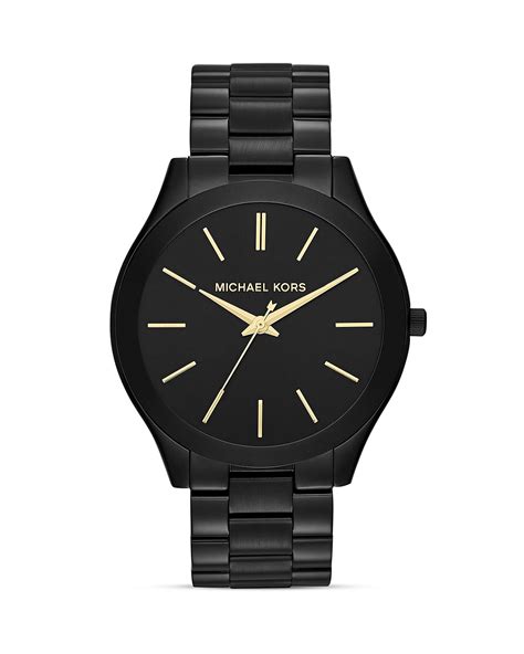 michael kors slim runway watch 42mm|Michael Kors black runway watch.